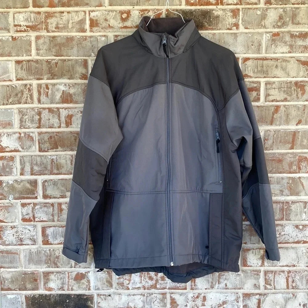 Polar Edge Two Tone Gray Waterproof Fleece Lined Hooded Full Zip Jacket